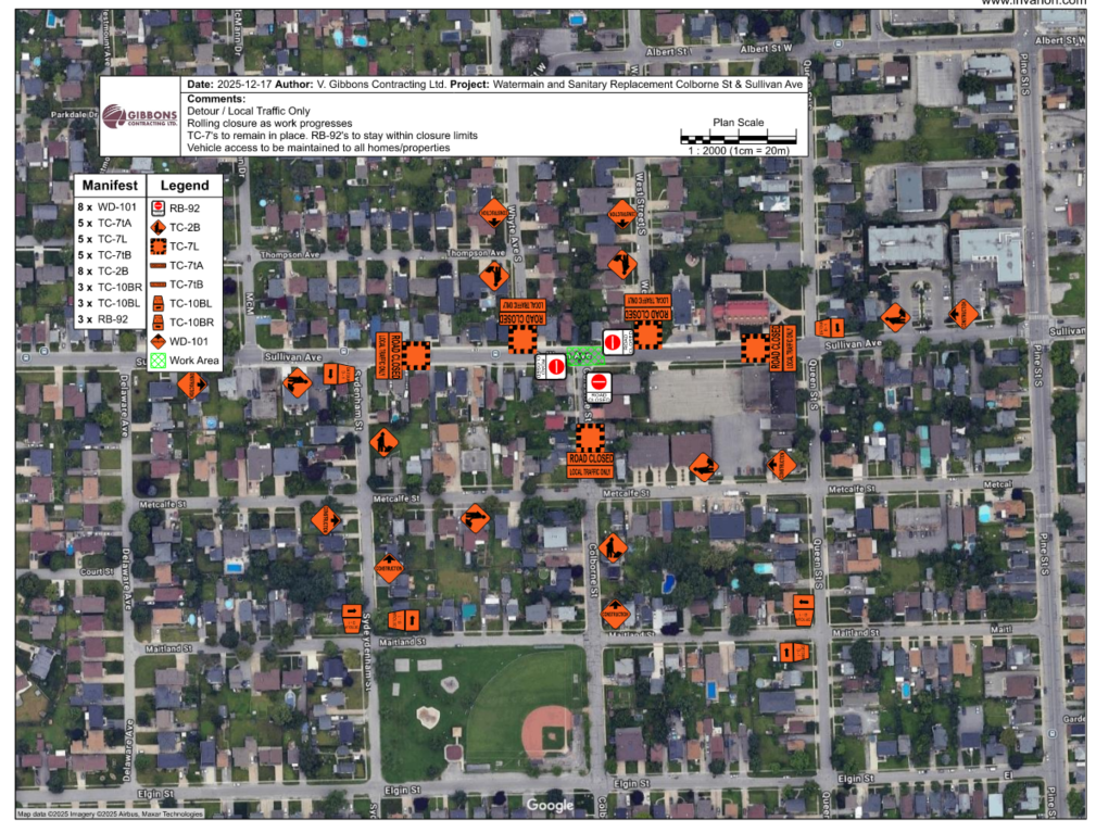 Temporary Road Closure Detour Plan