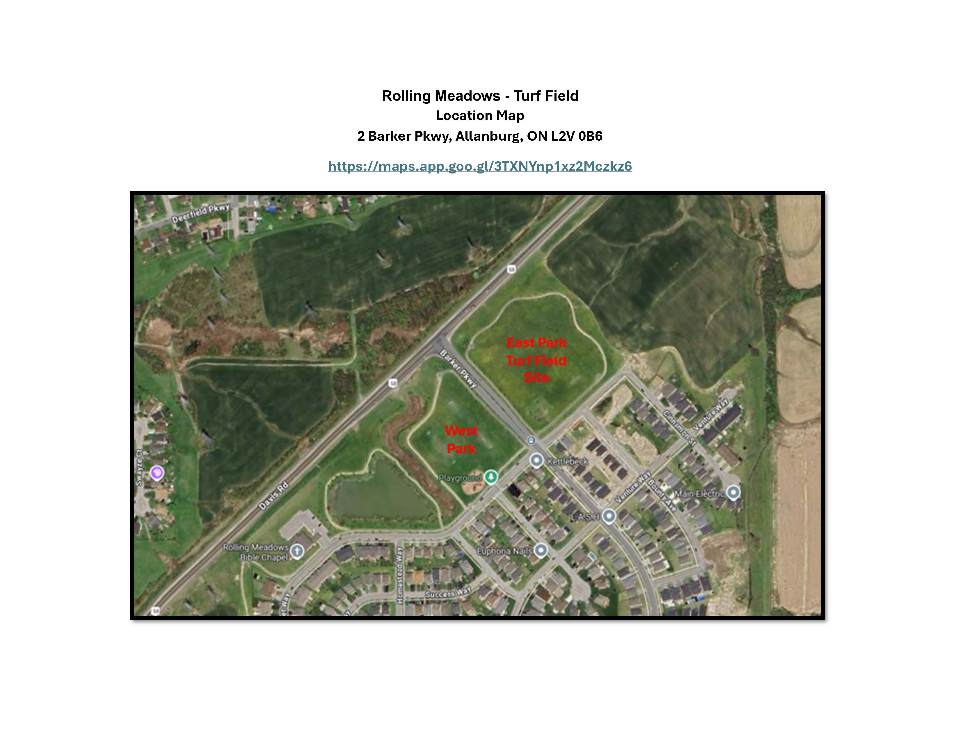 Rolling Meadows Turf Field Location